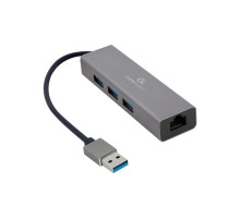 Концентратор USB-A to Gigabit Ethernet, 3 Ports USB 3.1 Gen1 Cablexpert (A-AMU3-LAN-01) Концентратор USB-A to Gigabit Ethernet, 3 Ports USB 3.1 Gen1 Cablexpert (A-AMU3-LAN-01)