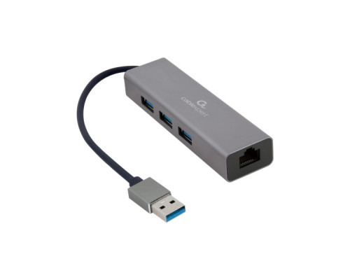 Концентратор USB-A to Gigabit Ethernet, 3 Ports USB 3.1 Gen1 Cablexpert (A-AMU3-LAN-01) Концентратор USB-A to Gigabit Ethernet, 3 Ports USB 3.1 Gen1 Cablexpert (A-AMU3-LAN-01)