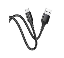 Дата кабель USB 2.0 AM to Micro 5P 1.0m 2.4A BX54 black BOROFONE (6931474745811)