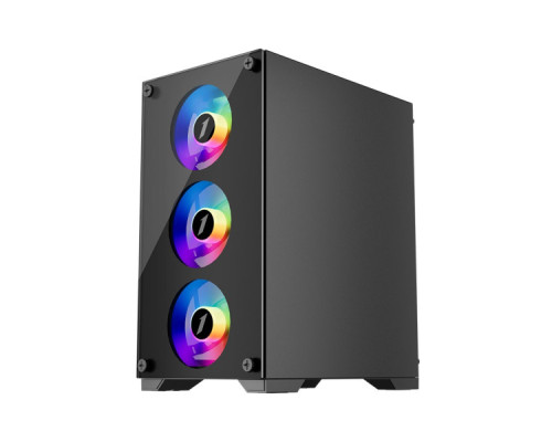 Корпус для ПК 1stPlayer X2-M-BK-4F1-PS-600FK-EU