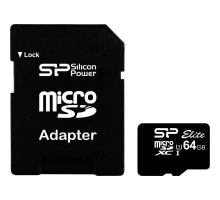 Карта пам'яті Silicon Power 64GB microSDXC Class 10 UHS-ISDR (SP064GBSTXBU1V10SP)