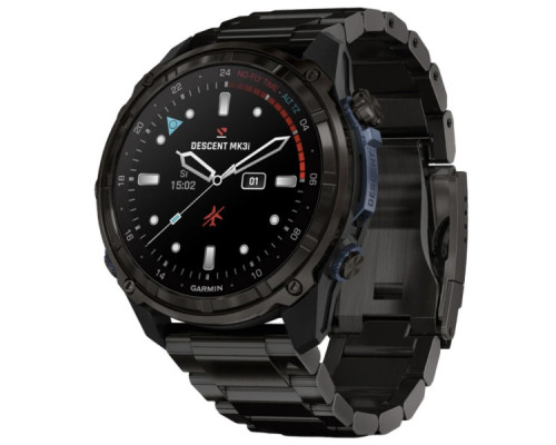 Смарт-годинник Garmin Descent Mk3i, 51mm, Crbn Gry DLC Ti/Ti, Dive Computer, GPS дайвінг комп'ютер (010-02752-14)