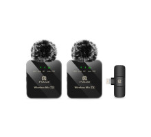 Мікрофон Puluz для iPhone/iPad 8-контактний приймач і два мікрофони Black (PU647B)