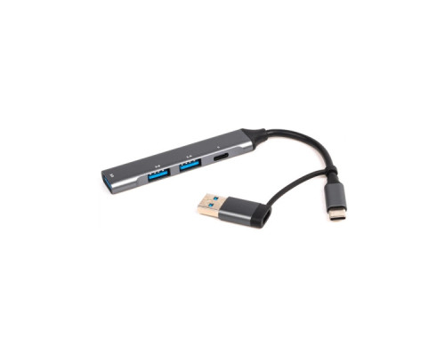 Концентратор Maxxter USB-C + USB-A to 1xUSB 3.0 + 2xUSB 2.0 + 1xUSB-C (HU3C-4P1CN-01)