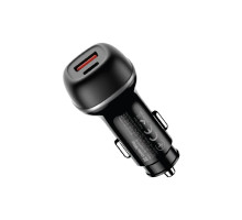 Зарядний пристрій ColorWay USB-C PD45W + USB QC3.0 car adapter (CW-CHA067PD-BK)