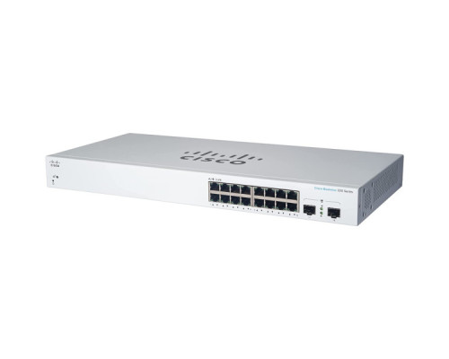 Комутатор мережевий Cisco CBS220-16P-2G-EU