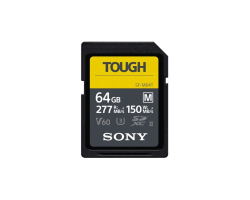 Карта пам'яті Sony 64GB SDXC class 10 UHS-II U3 V60 Tough (SFM64T.SYM)