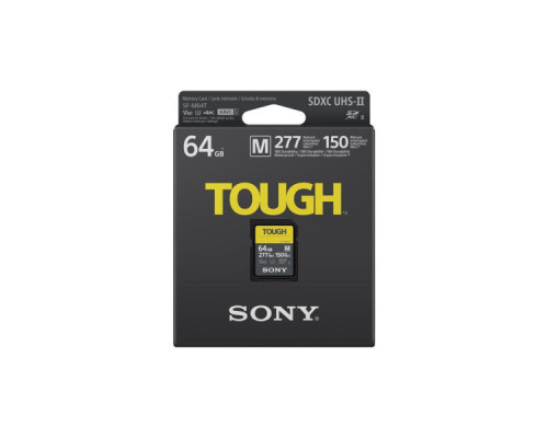 Карта пам'яті Sony 64GB SDXC class 10 UHS-II U3 V60 Tough (SFM64T.SYM)