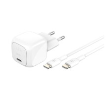 Зарядний пристрій Belkin USB-C PD30W PPS + cable USB-C to USB-C 1.0m PVC white (WCA008KQ1MWH-B6)