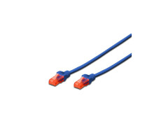 Патч-корд 3м, UTP, cat.6, CCA, AWG 26/7, PVC, blue Digitus (DK-1612-030/B)