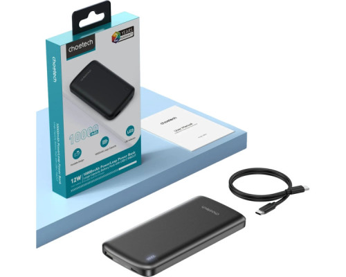 Батарея універсальна Choetech 10000mAh, 12W, USB-A, USB-C, Black (B850-ACBK)