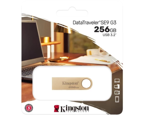 USB флеш накопичувач Kingston 256GB DataTraveler SE9 G3 Gold USB 3.2 (DTSE9G3/256GB) USB флеш накопичувач Kingston 256GB DataTraveler SE9 G3 Gold USB 3.2 (DTSE9G3/256GB)
