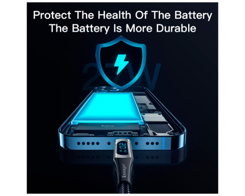 Дата кабель USB-C to Lightning 2.0m 20W Digital Display blue Essager (EXCTL-YDA03)
