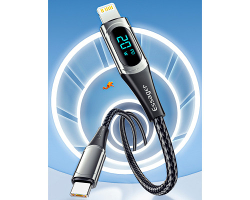 Дата кабель USB-C to Lightning 2.0m 20W Digital Display blue Essager (EXCTL-YDA03)