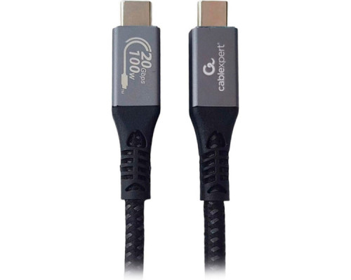 Дата кабель USB-C to USB-C 0.5m USB3.2 Gen2*2 20Gbps/100W(20V5A)/4K60Hz Cablexpert (CCBP-USB3-CMCM100-0.5M)