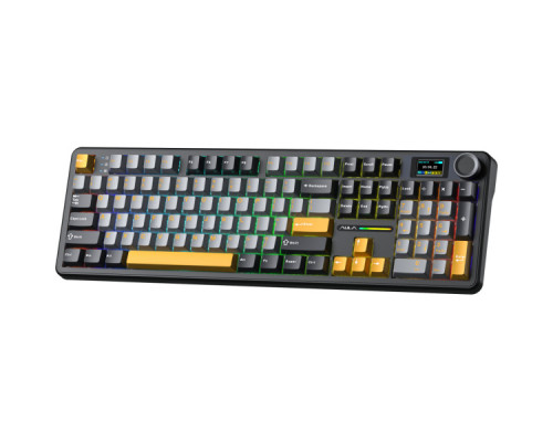 Клавіатура Aula F108 Pro Wireless/Bluetooth UA Black/Gray (6978080501295)