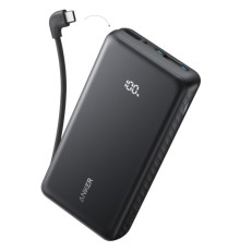 Батарея універсальна Anker 20000mAh 22.5W Built-In USB-C Cable Black (A110EH11)