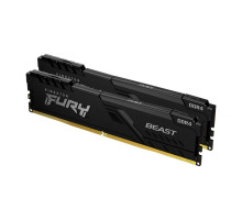 Модуль пам'яті для комп'ютера DDR4 32GB (2x16GB) 2666 MHz Fury Beast Black Kingston Fury (ex.HyperX) (KF426C16BB1K2/32)