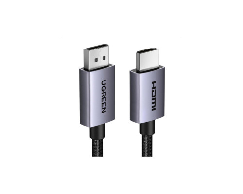 Кабель мультимедійний DisplayPort M to HDMI M 2.0m V2.0 4K30Hz DP125 black Ugreen (35842)