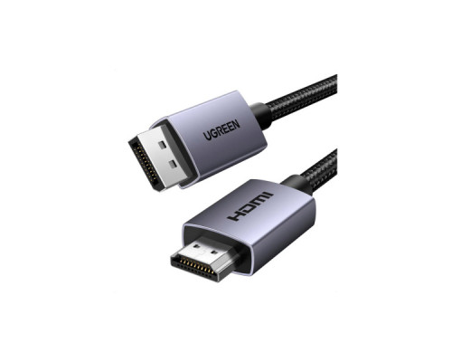 Кабель мультимедійний DisplayPort M to HDMI M 2.0m V2.0 4K30Hz DP125 black Ugreen (35842)