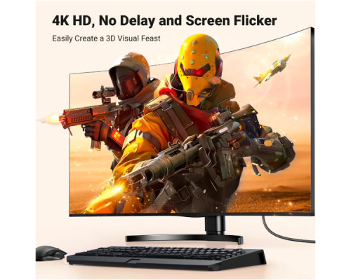 Кабель мультимедійний DisplayPort M to HDMI M 2.0m V2.0 4K30Hz DP125 black Ugreen (35842)