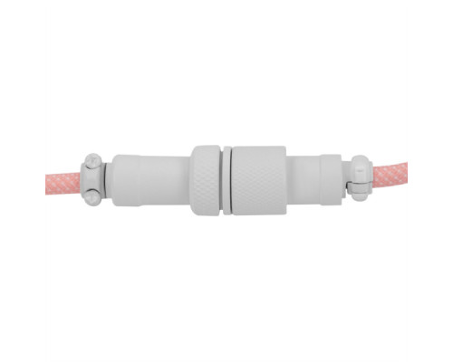 Дата кабель USB-C + USB A to USB-C 1.36m Coiled Aviator pink Keychron (CAB15_KEYCHRON)