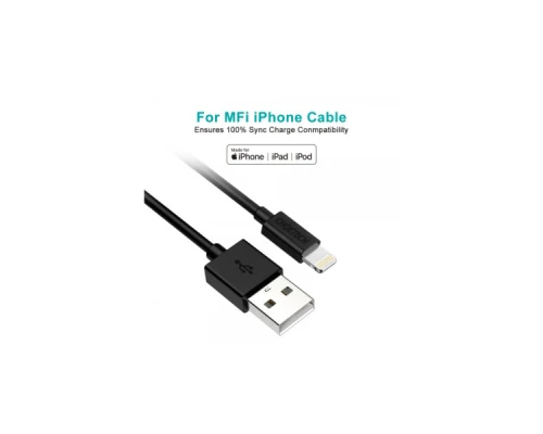 Дата кабель USB 2.0 AM to Lightning 1.8m 2.1A MFI Black Choetech (IP0027-BK) Дата кабель USB 2.0 AM to Lightning 1.8m 2.1A MFI Black Choetech (IP0027-BK)