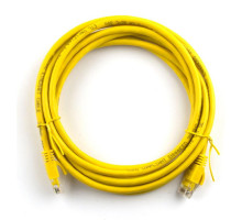 Патч-корд 20м, RJ-45, Cat.5e, CU, мідь, жовтий Ritar (PCR-CU/20Yw / 04300)