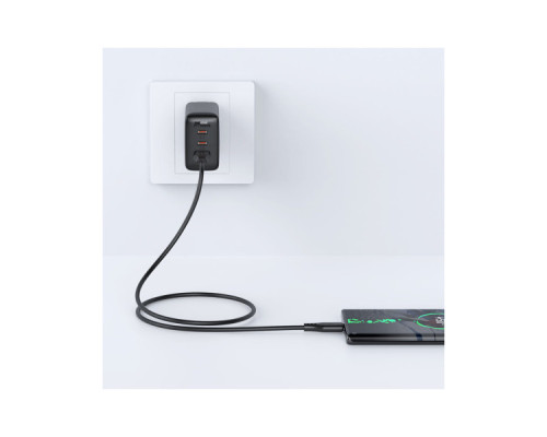 Дата кабель USB 2.0 AM to USB-C 1.2m 3.0A TPE Black Acefast (6974316280866)