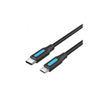 Дата кабель USB-C to Micro 5P 1.5m 10W black VENTION (COVBG)