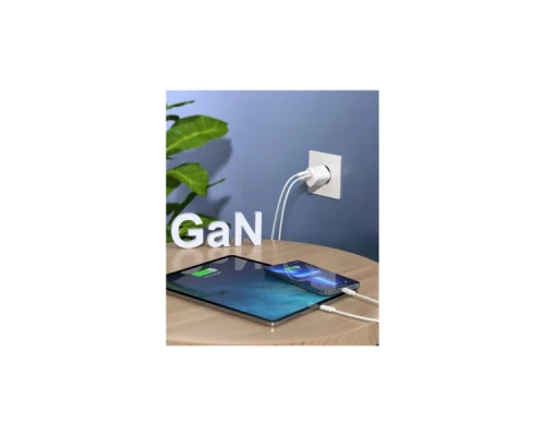 Зарядний пристрій Choetech GaN USB-A/USB-C 33W QC3.0/PD/PPS (PD5006-EU-WH) Зарядний пристрій Choetech GaN USB-A/USB-C 33W QC3.0/PD/PPS (PD5006-EU-WH)