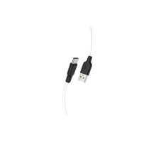 Дата кабель USB 2.0 AM to USB-C 1.0m 3A silicone black+white HOCO (6931474711915)