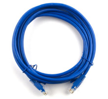 Патч-корд 1м, RJ-45, Cat.5e, CU, мідь, синій Ritar (PCR-CU/1Be / 04270)