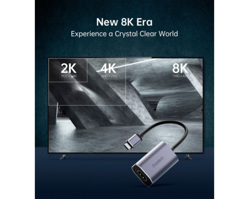 Перехідник USB-C to HDMI 8K 60 Hz Choetech (HUB-H16-GY) Перехідник USB-C to HDMI 8K 60 Hz Choetech (HUB-H16-GY)