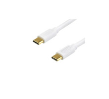Дата кабель USB-C to USB-C 1.8m 60W 3A QC 3.0 white Atcom (AT-C18)