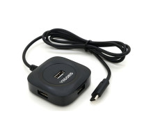 Концентратор VEGGIEG USB-C 4xUSB 2.0 0.2m black (YT-TC-V-C240)