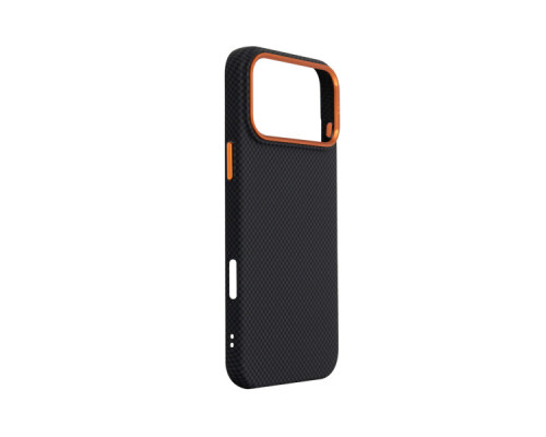 Чохол до мобільного телефона Armorstandart LikeCarbon2 SE MagCase Apple iPhone 17 Pro Max Kevlar Black Orange (ARM89165)