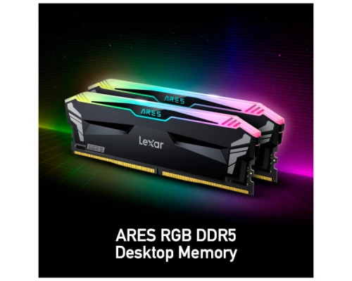 Модуль пам'яті для комп'ютера DDR5 32GB (2x16GB) 7200 MHz Ares RGB Black Lexar (LD5U16G72C34LA-RGD) Модуль пам'яті для комп'ютера DDR5 32GB (2x16GB) 7200 MHz Ares RGB Black Lexar (LD5U16G72C34LA-RGD)