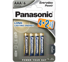 Батарейка Panasonic AAA Everyday Power * 6 (LR03REE/6B2F)