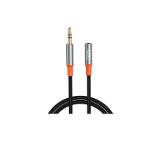 Кабель мультимедійний 3.5mm M to 3.5mm F 1.0m black XO (NB-R269A.black)