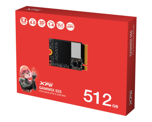 Накопичувач SSD M.2 2230 512GB GAMMIX S55 ADATA (SGAMMIXS55-512G-C)