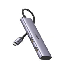 Концентратор Ugreen USB-C to 2xUSB 3.0 + 2xUSB-C CM473 gray (15395)