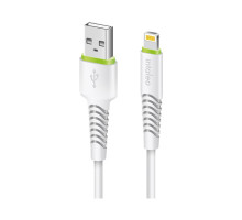 Дата кабель USB 2.0 AM to Lightning 2.0m CBFLEXL2 white Intaleo (1283126521416)