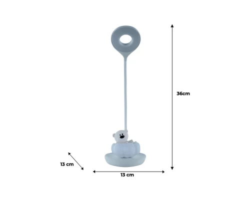 Настільна лампа Kite Cloudy Bear LED з акумулятором, біла (K24-493-2-1) Настільна лампа Kite Cloudy Bear LED з акумулятором, біла (K24-493-2-1)