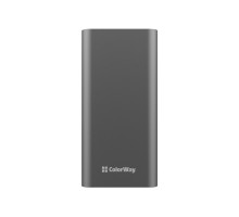 Батарея універсальна ColorWay 20 000 mAh PD/20W, QC/3.0, USB-C/Micro-USB/Lightning/USB-A max.22.5W Gray (CW-PB200LPH3GR-PDD)