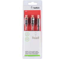 Кабель мультимедійний 3.5mm M to 2xRCA M 2.0m Belkin (F3Y116BT2M)