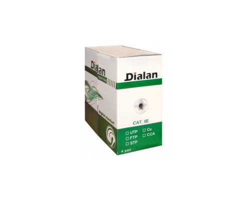 Кабель мережевий Dialan UTP 305м cat.5e КНП 4*2*0,51 [СU] ПЭ, Outdoor, Black, BOX (DL305PEUTP-4p)