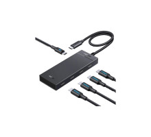 Концентратор Ugreen USB-C to 4xUSB-C 3.2 Gen2 10Gbps + PD CM806 black (55334)