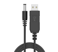 Кабель живлення USB to DC 5.5x2.1mm 12V Grand-X (RC-12B)