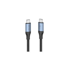 Дата кабель USB-C to USB-C 1.0m Thunderbolt 4 240W (50V/5A) 8K60Hz Gray Aluminum Alloy VENTION (TAVHF)